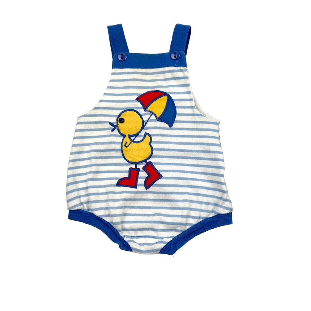 Vintage Healthtex Umbrella Duck Romper, 9m